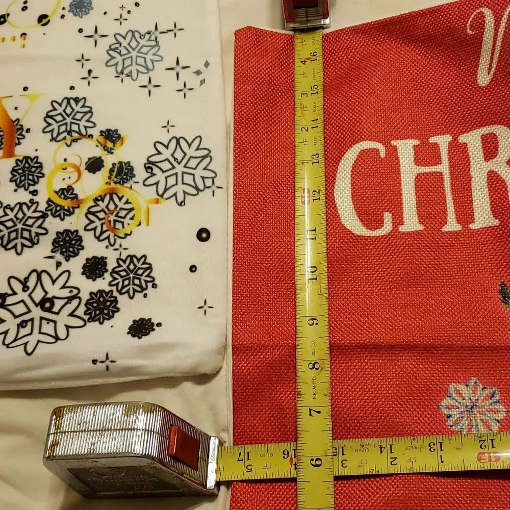 3 Christmas zippered pillow covers